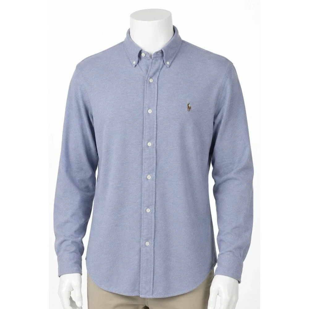 RALPH LAUREN POLO Men's NEW Long Sleeve Shirt Pima Cotton Blue Size XL XLarge